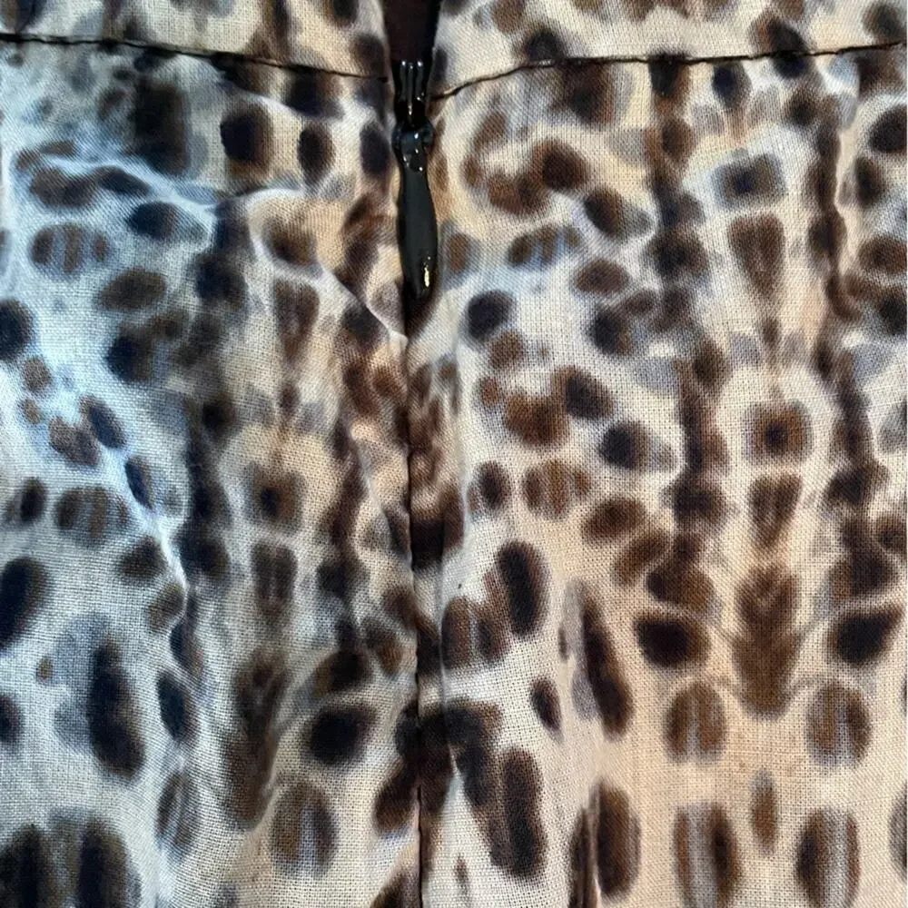 Liz Claiborne Mixed Pattern 100% Cotton MIDI A-Line Skirt size 8 - Picture 4 of 9